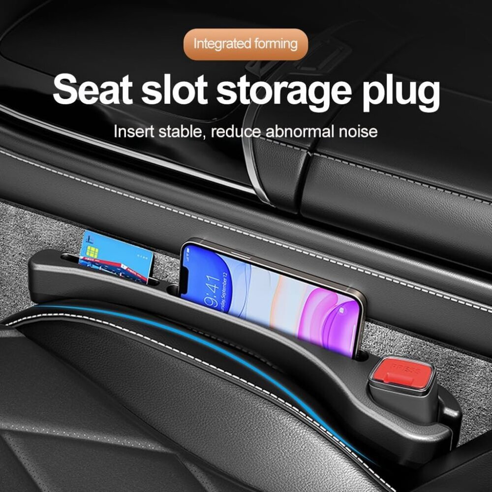 2PCS Car Seat Gap Filler Organizer with Phone Holder,[Upgrade Version] Car Seat - Picture 3 of 6